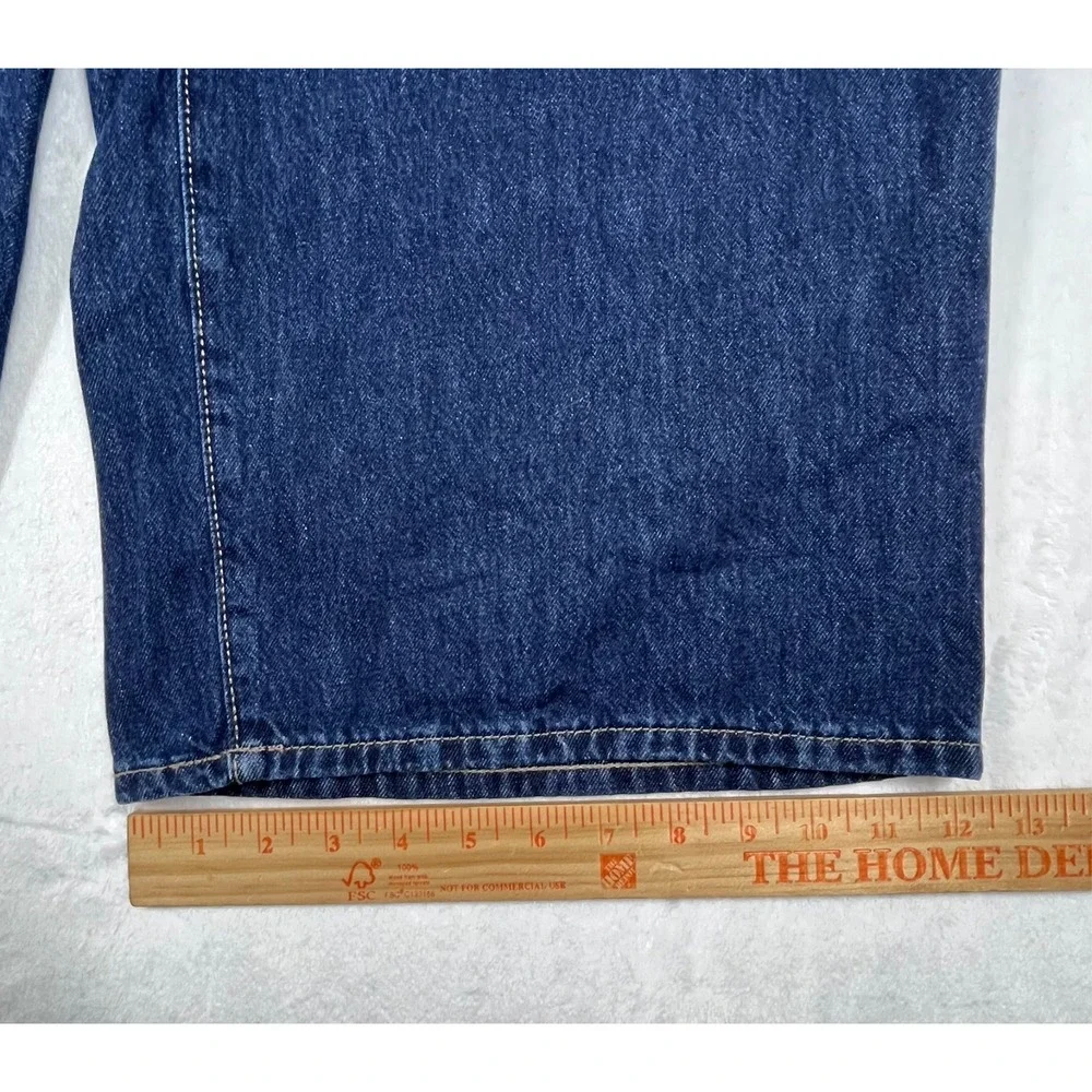 Old Navy Jeans Women 18 40x29 Blue High Rise‎ Baggy Wide Leg Drapey Patch Pocket